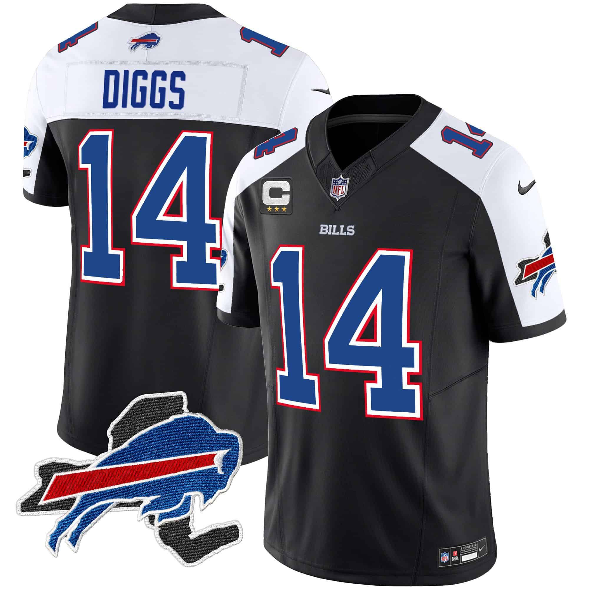 Men Buffalo Bills #14 Diggs Black 2024 Nike Patch Vapor Limited NFL Jersey->indianapolis colts->NFL Jersey